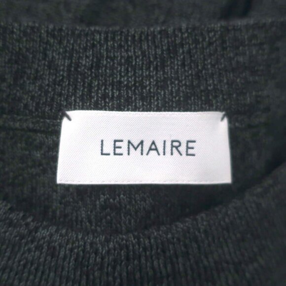 Lemaire Abiti Buttoned-Front Midi Dress Charcoal Wool-Blend Size Medium - Picture 6 of 8